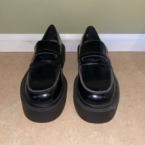 Brand New, Size 8, Black, Chunky Platform Loafers